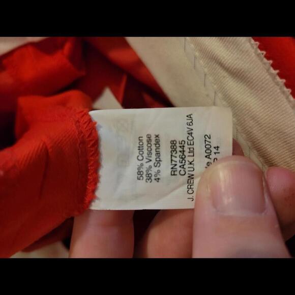 J CREW Size 4 red crop dress pants - Picture 4 of 5